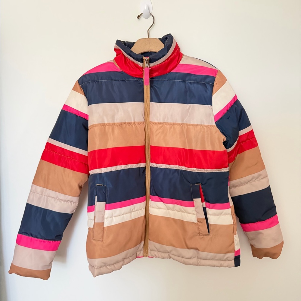 St. John's Bay Multicolor Striped Puffer Jacket